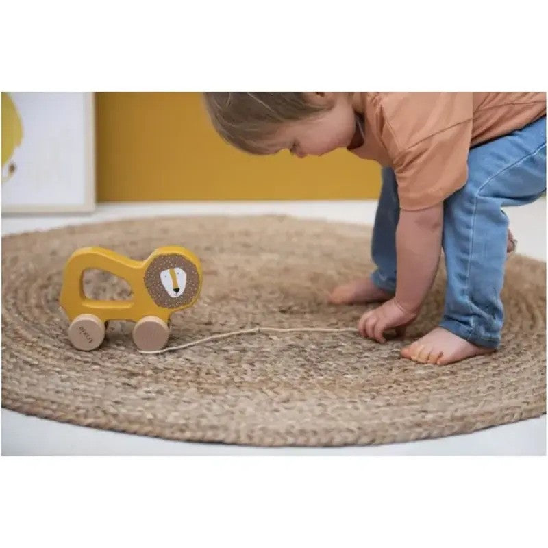 Trixie Wooden Pull Along Toy Mr. Lion (18m- Plus)