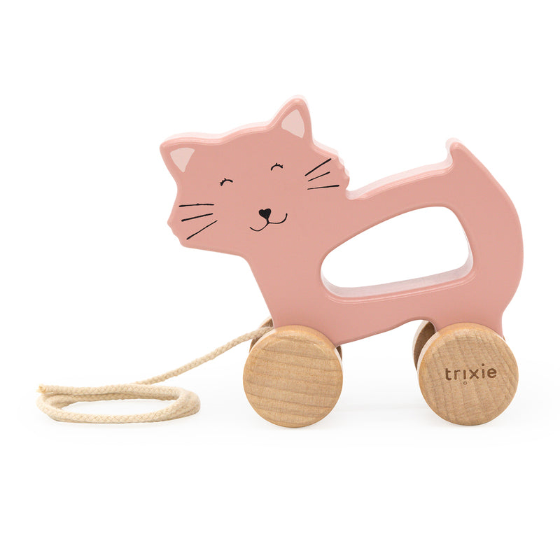 Trixie Wooden Pull Along Toy Mrs. Cat