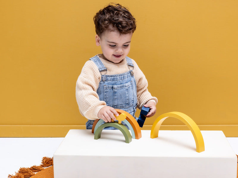 Trixie Wooden Rainbow Stacking Mr. Lion