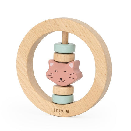 Trixie Wooden Round Rattle Mrs. Cat