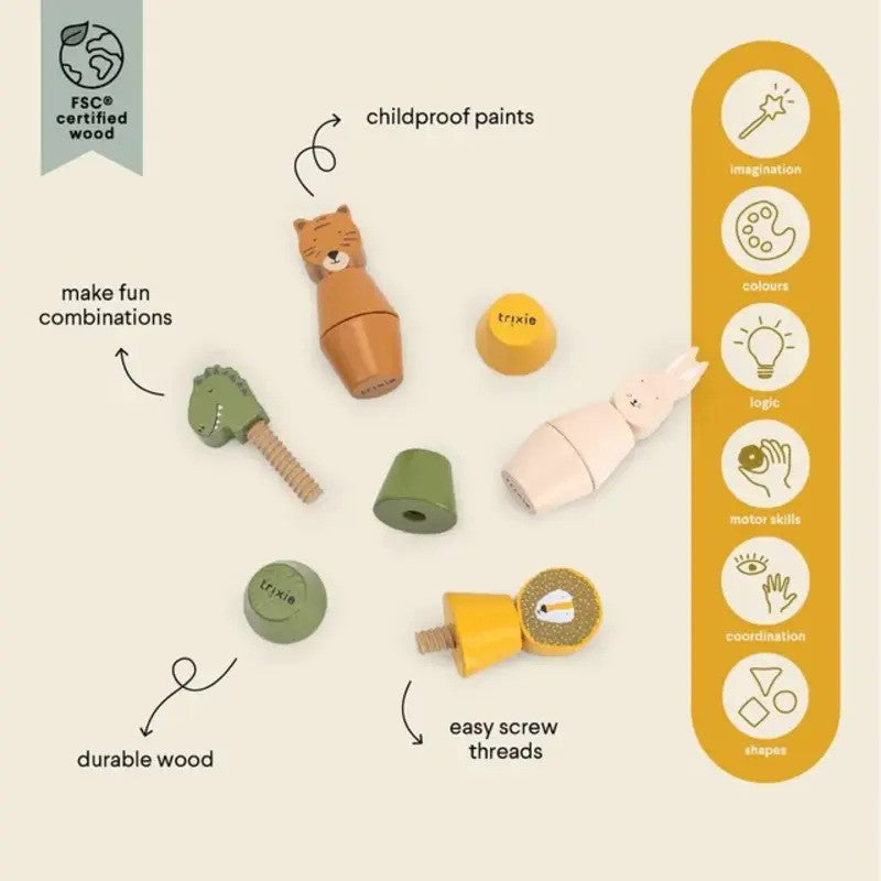 Trixie Wooden Twist Animals (18m-Plus)