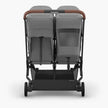 UPPAbaby Minu DUO Stroller Greyson Charcoal Melange Carbon Frame Saddle Leather