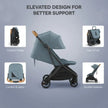 UPPAbaby Minu V3 Stroller Ada Sandstone Melange Carbon Frame Chestnut Leather