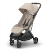 UPPAbaby Minu V3 Stroller Ada Sandstone Melange Carbon Frame Chestnut Leather