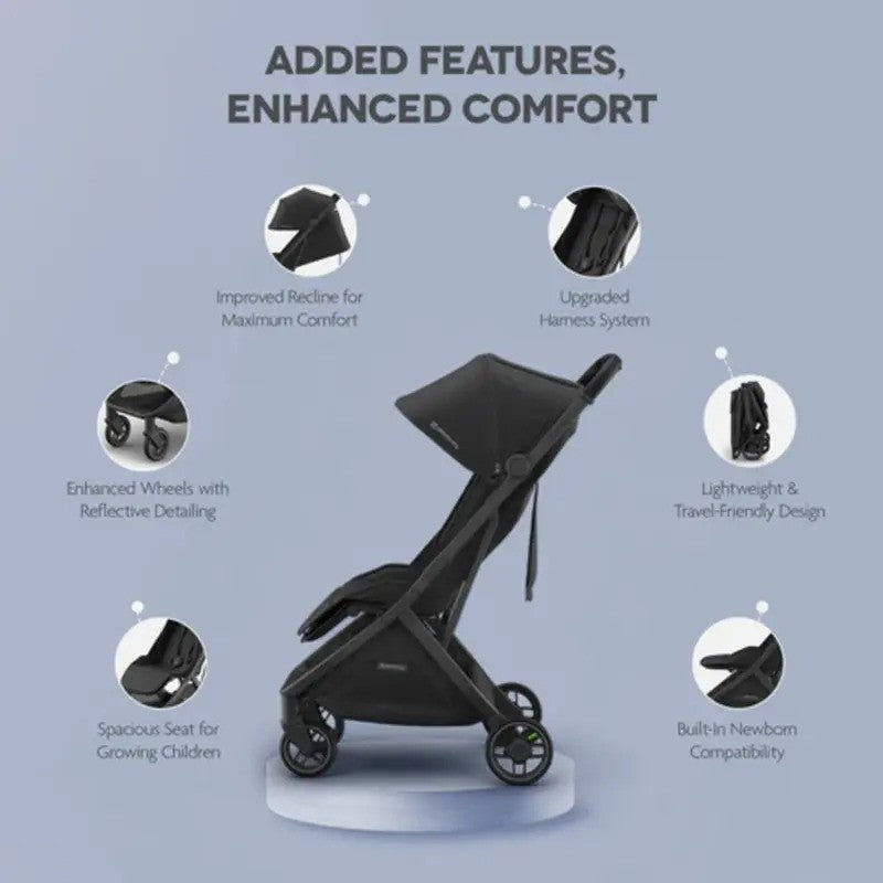 UPPAbaby Minu V3 Stroller Jake & Rain Shield Charcoal