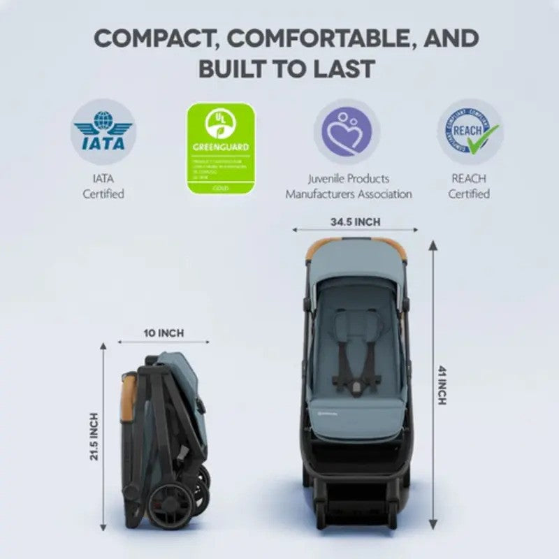 UPPAbaby Minu V3 Stroller Greyson & Rain Shield Charcoal Mélange