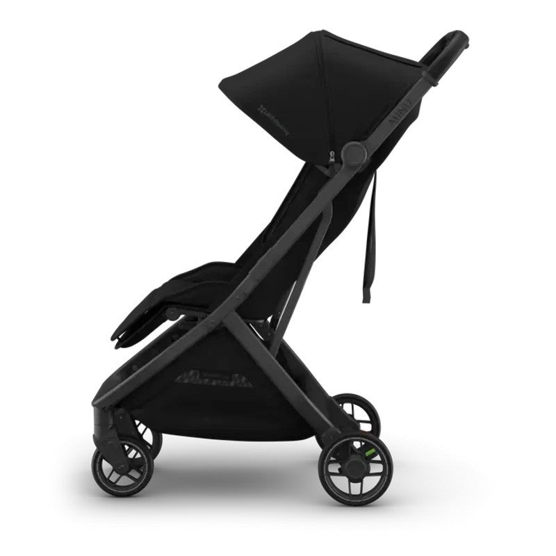UPPAbaby Minu V3 Stroller James Charcoal Carbon Frame Black Leather