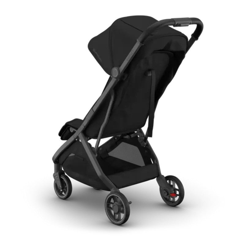 UPPAbaby Minu V3 Stroller James Charcoal Carbon Frame Black Leather