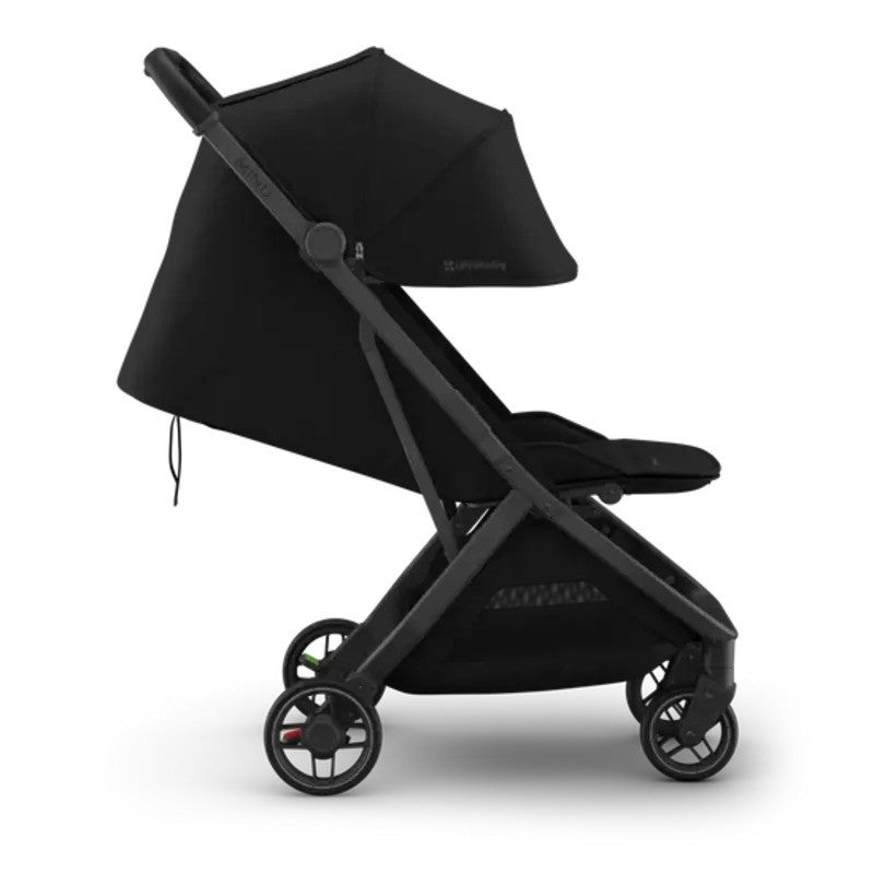 UPPAbaby Minu V3 Stroller James Charcoal Carbon Frame Black Leather
