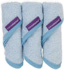 Clevamama Bamboo Baby Washcloth Set (3Pk) Blue