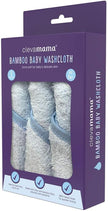 Clevamama Bamboo Baby Washcloth Set (3Pk) Blue