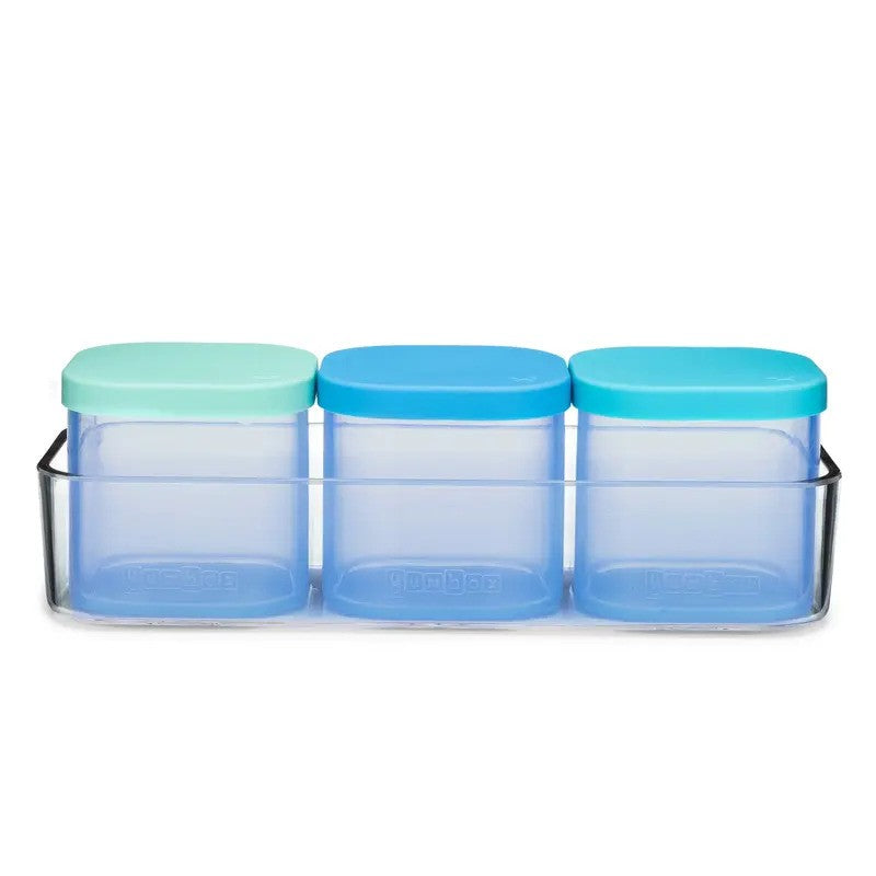 Yumbox Chop Chop Silicone Cubes Set of 3 - Crisp Set