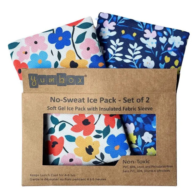 Yumbox Gel Ice Pack Duo Poppies & Blue Flowers
