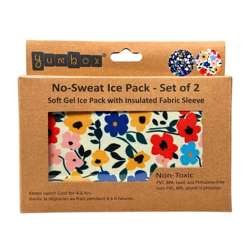 Yumbox Gel Ice Pack Duo Poppies & Blue Flowers