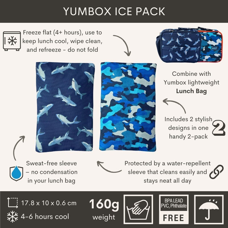 Yumbox Gel Ice Pack Duo Shark & Camo