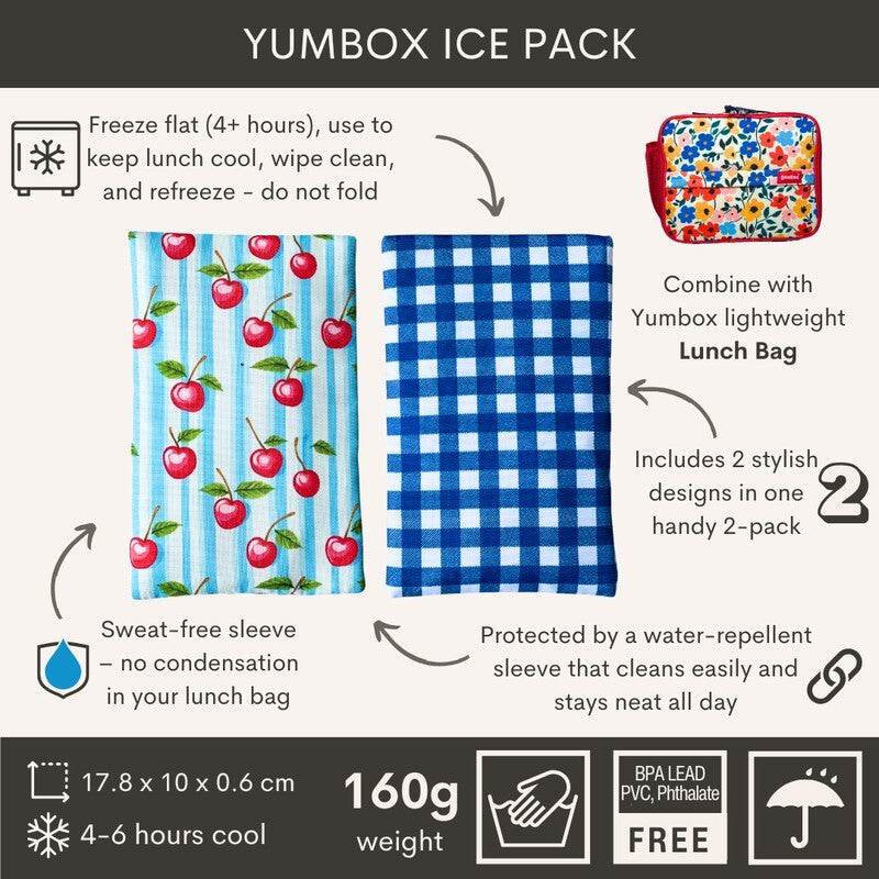 Yumbox Gel Ice Pack Duo Vichy & Cherry