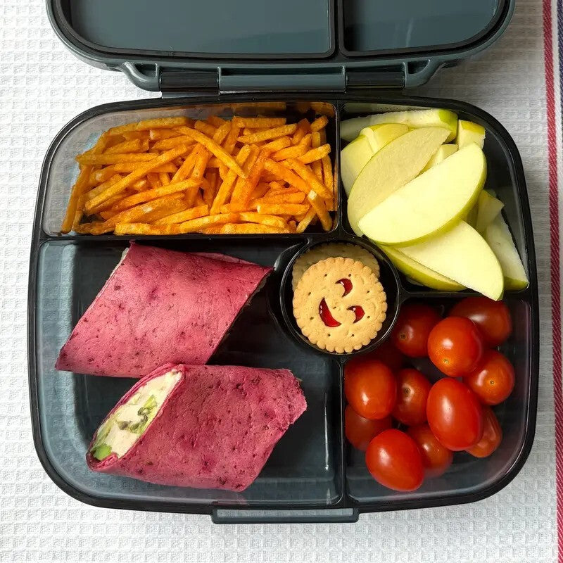 Yumbox Go Leakproof Bento Deep Lunch Box Charcoal Gray 5 Compt.