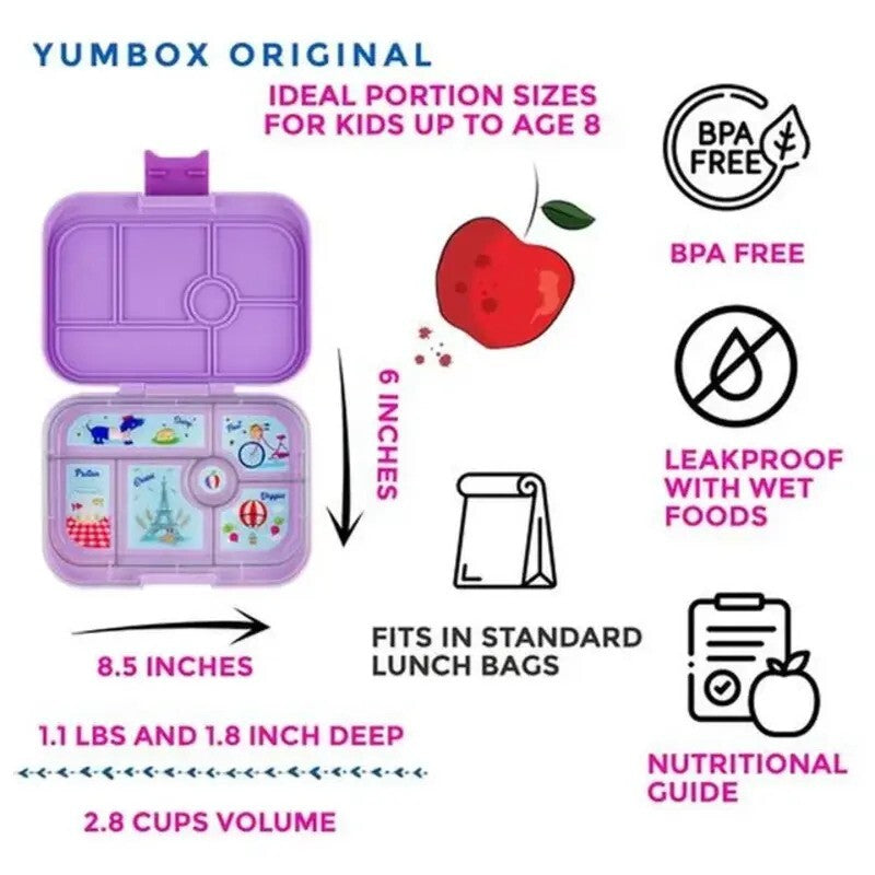 Yumbox Original Paris Lulu Purple 6 Compartment