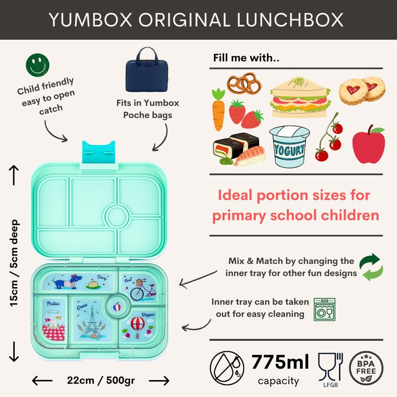Yumbox Original Paris Serene Aqua 6Compartments