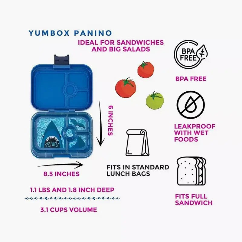 Yumbox Panino Surf Blue Shark (4comp)