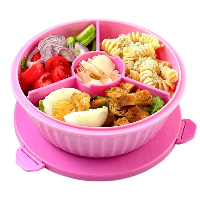 Yumbox Poke Bowl 9OZ w/ Removable 3 Part Divider Guava Pink