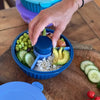 Yumbox Poke Bowl 9OZ w/ Removable 3 Part Divider Hawaii Blue