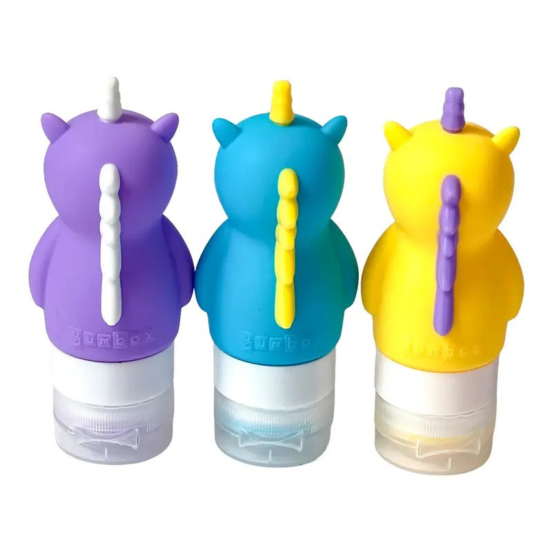 Yumbox Silicone Condiment Squeeze Bottles Set of 3 Unicorn