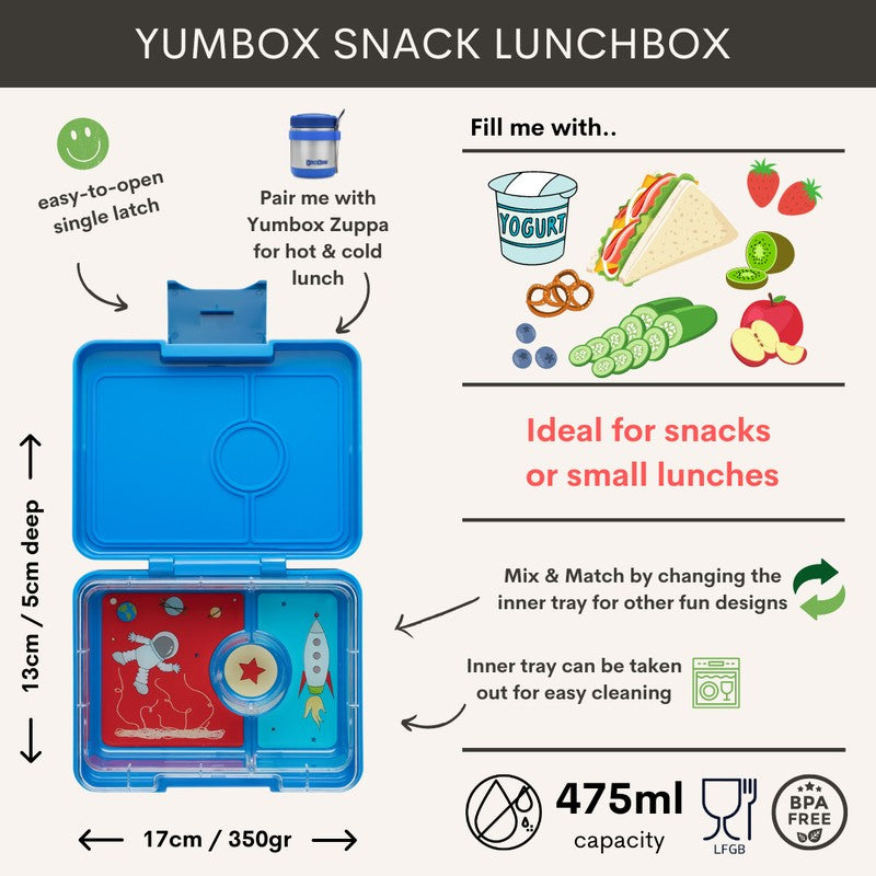 Yumbox Snack Box Rocket With Star True Blue (3comp)