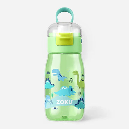 Zoku Kids Flip Bottle 475ML Green Dino