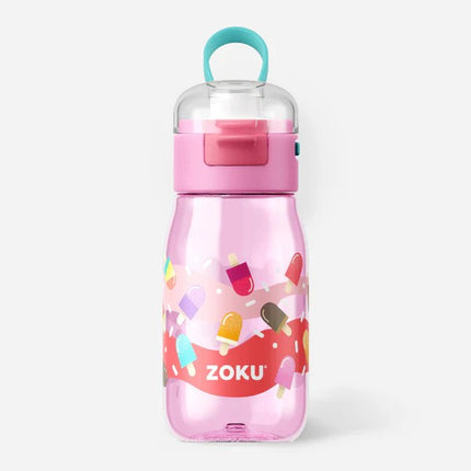 Zoku Kids Flip Bottle 475ML Pink Pops