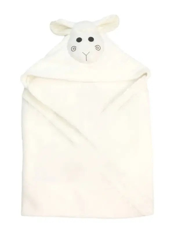 Zoocchini Baby Plush Terry Hooded Towel Lucky The Lamb (0m-Plus)