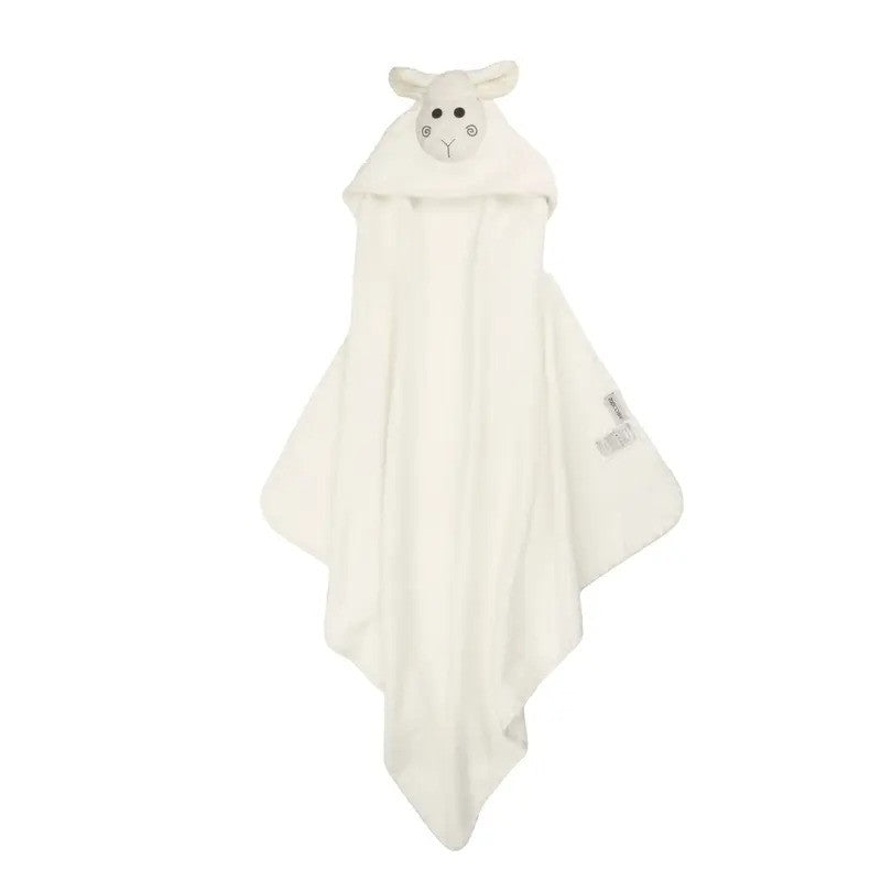 Zoocchini Baby Plush Terry Hooded Towel Lucky The Lamb (0m-Plus)