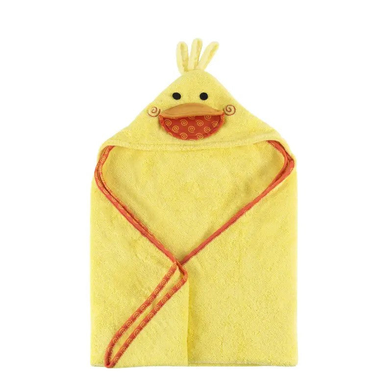 Zoocchini Baby Plush Terry Hooded Towel Puddles The Duck (0m-Plus)