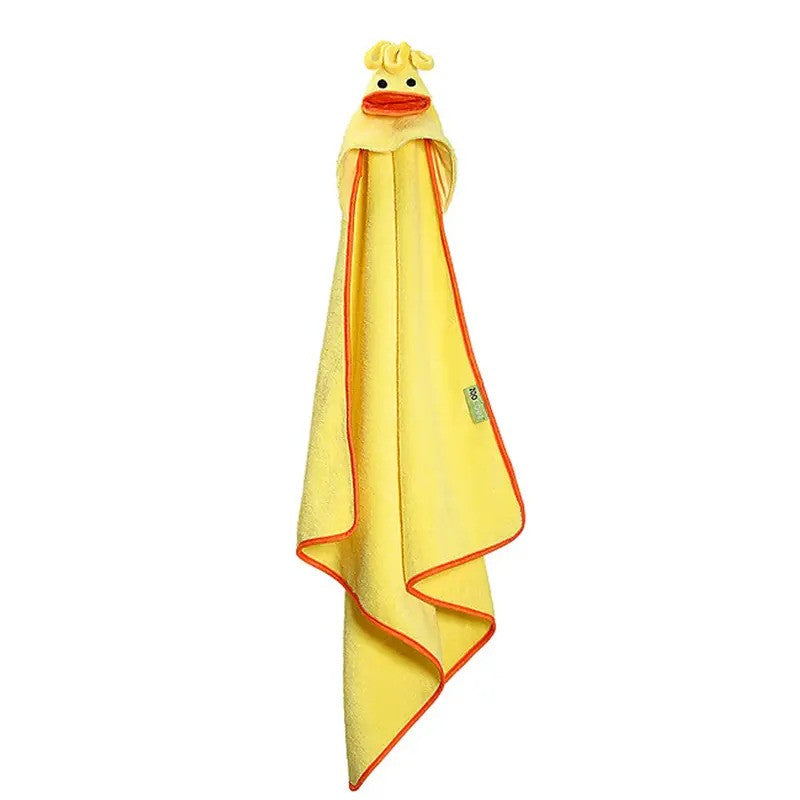 Zoocchini Baby Plush Terry Hooded Towel Puddles The Duck (0m-Plus)