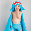 Zoocchini Kids Plush Terry Hooded Towel Sherman The Shark (2yrs-Plus)