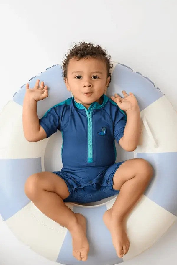 Zoocchini Rash Guard 1PC SS Swimsuit Wally The Walrus