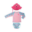 Zoocchini Rash Guard Top Baby Swim Set Franny The Flamingo