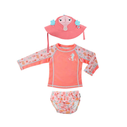 Zoocchini Rash Guard Top Baby Swim Set Sally The Seahorse