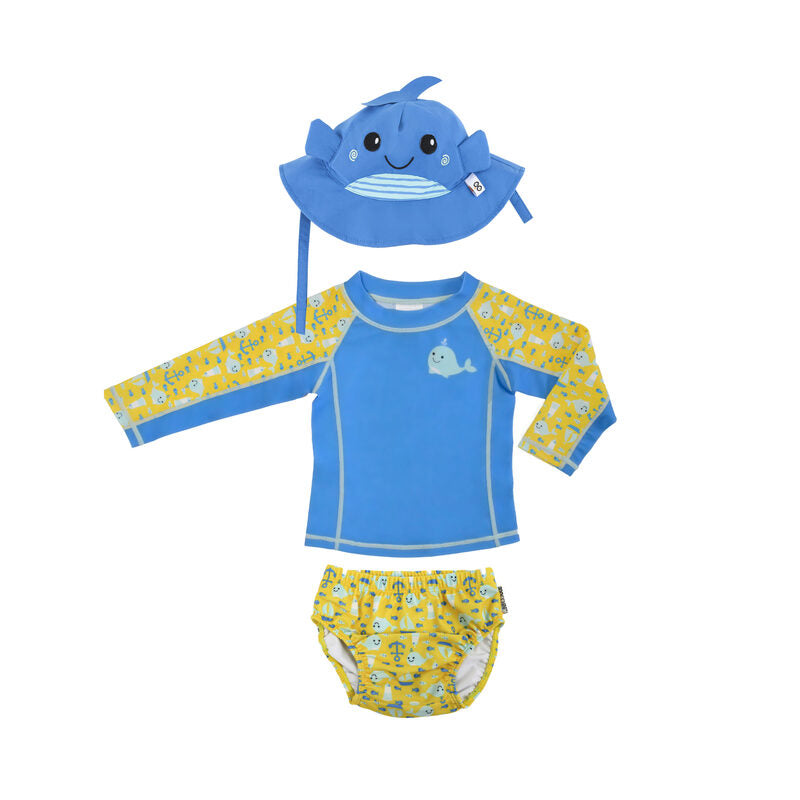 Zoocchini Rash Guard Top Baby Swim Set Willy The Whale