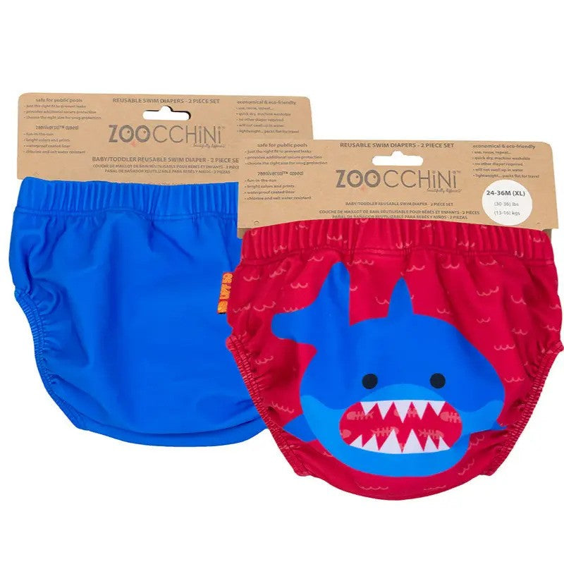 Zoocchini Reuseable Swim Diaper Set Sherman The Shark