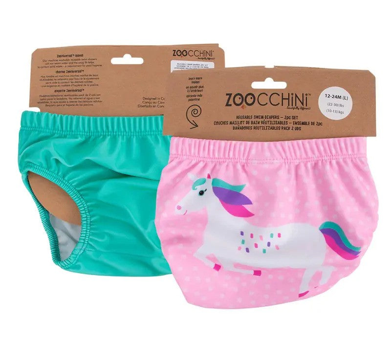 Zoocchini Reuseable Swim Diaper Set Unity The Unicorn