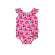 Zoocchini Ruffled 1PC Swimsuit Easy Snap Crot Cherry