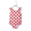 Zoocchini Ruffled 1PC Swimsuit Easy Snap Crotch Strawberry