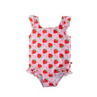 Zoocchini Ruffled 1PC Swimsuit Easy Snap Crotch Strawberry