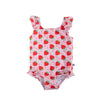 Zoocchini Ruffled 1PC Swimsuit Easy Snap Crotch Strawberry