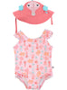 Zoocchini Ruffled Baby Swimsuit & Hat Set Sally The Seahorse