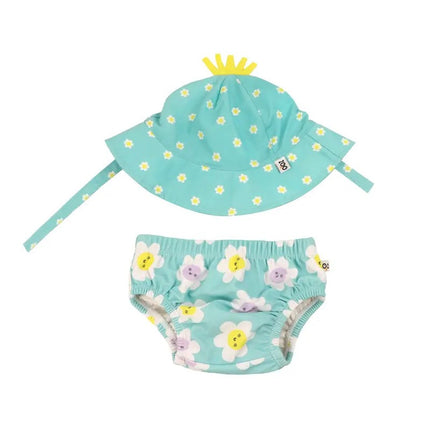 Zoocchini Swim Diaper & Sun Hat Set Daisy