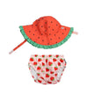 Zoocchini Swim Diaper & Sun Hat Set Strawberry Delight
