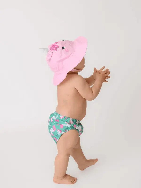 Zoocchini Swim Diaper & Sun Hat Set Unity The Unicorn
