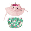 Zoocchini Swim Diaper & Sun Hat Set Unity The Unicorn